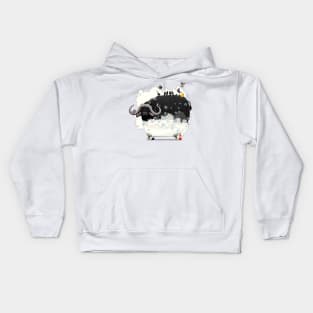 Buffalo in the Bath Kids Hoodie